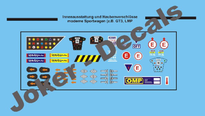 Joker - Haubenverschlüsse + Innenausstattung (Decals)